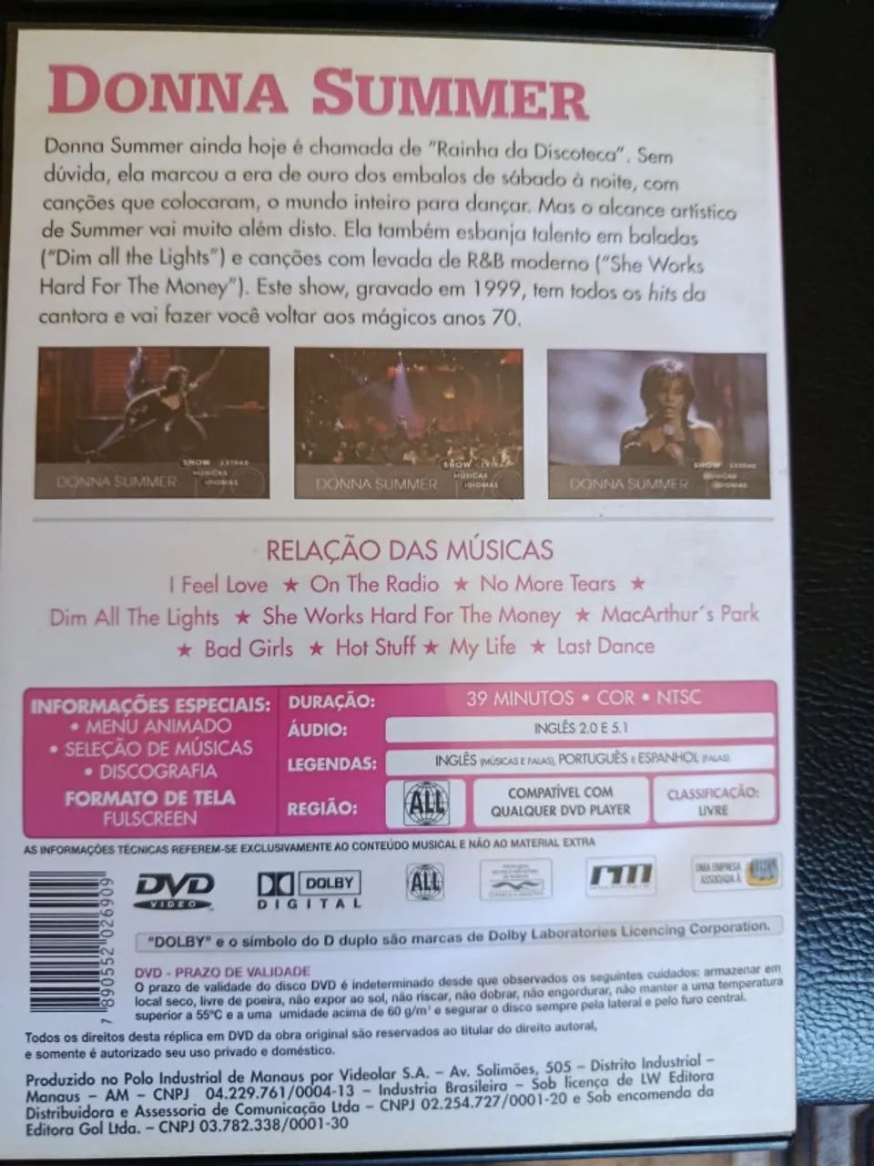 Pacote com 4 dvd's Os gigantes da black music (James Brown, Marvin