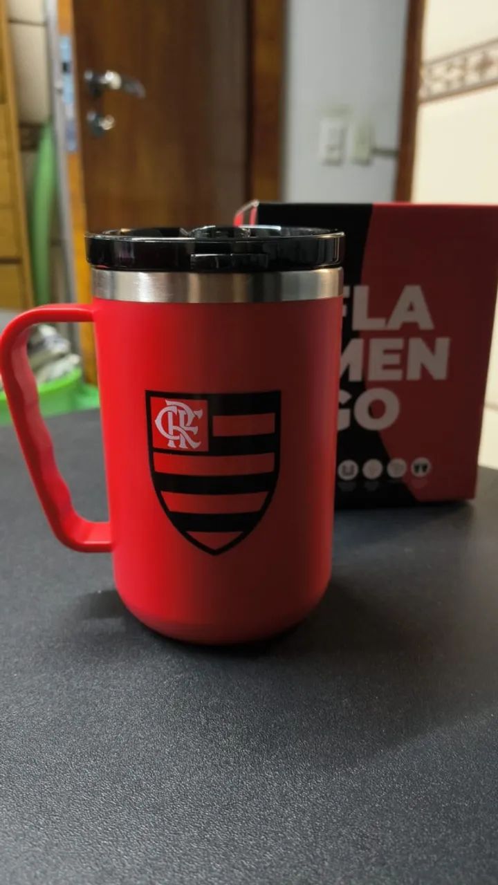 Caneca Infinity Térmica Flamengo Inox 450ml Oficial Dupla Camada NOVA - Foto 2