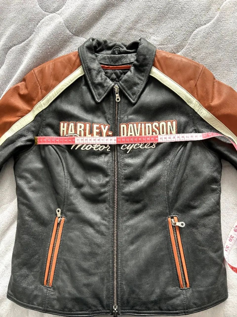 Jaqueta Harley Davidson feminina vintage couro legítimo - Foto 5