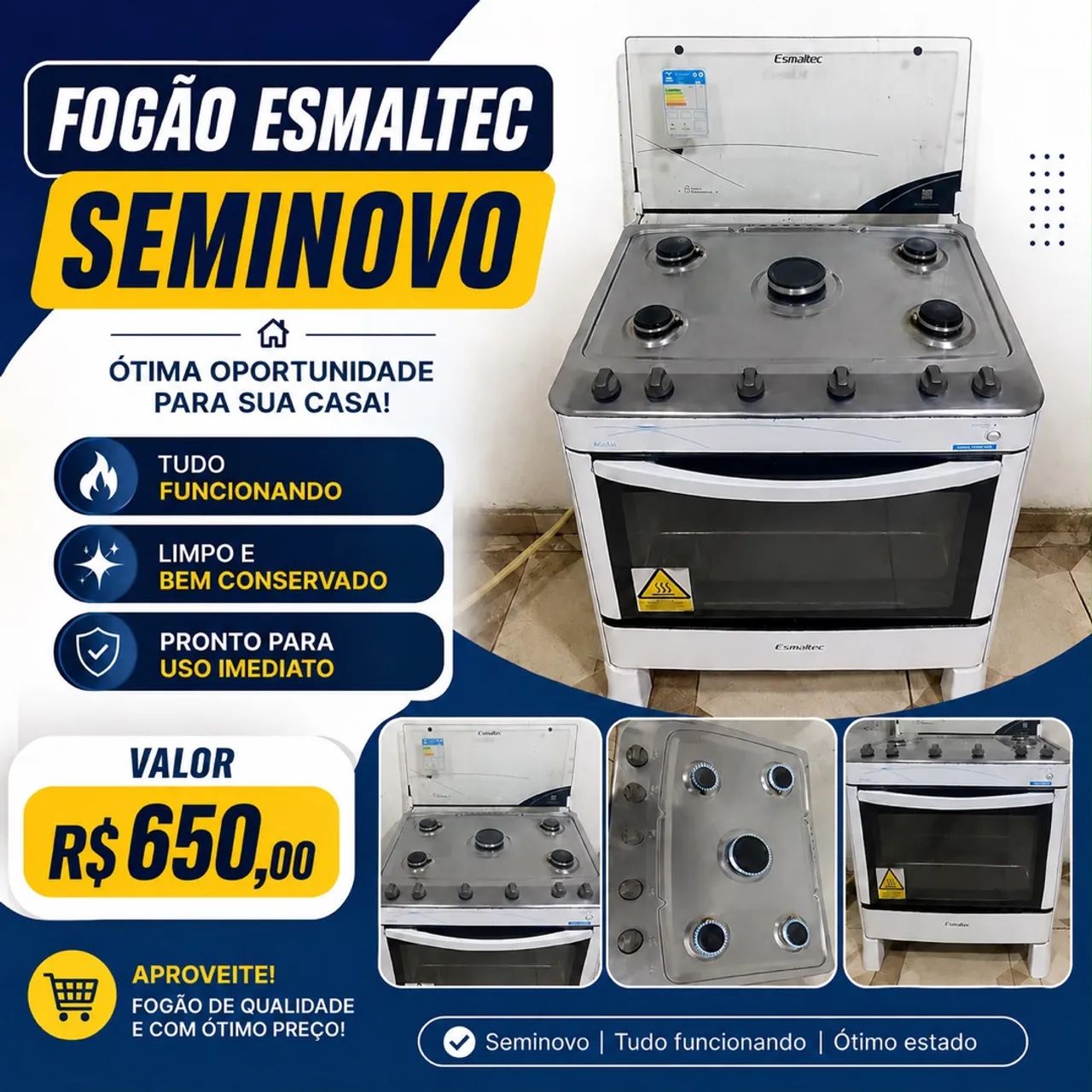 Fogão 5 Bocas 