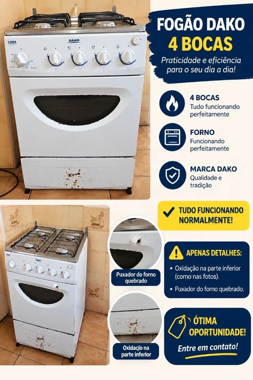 Fogão Dako 4 bocas