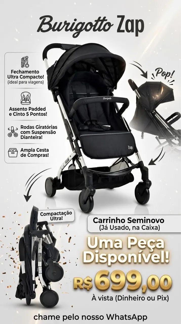 Carrinho de bebê Borigoto 