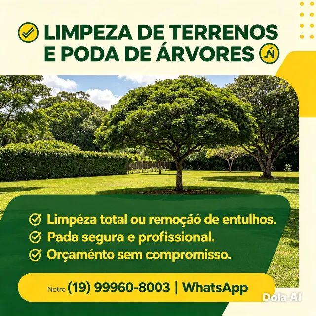 Limpeza de terrenos, Podas!