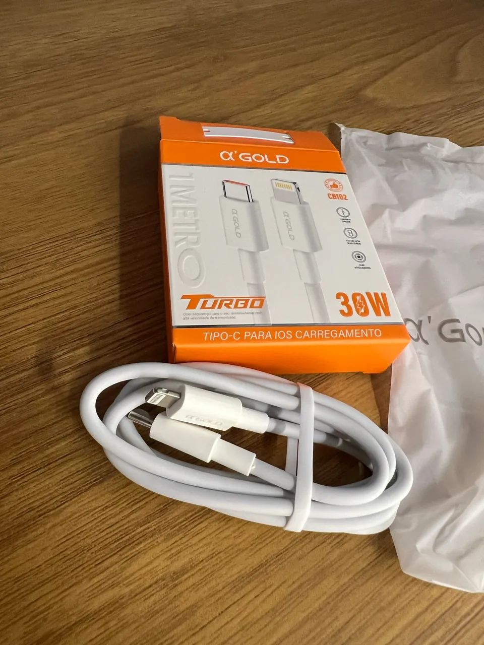 Cabo de carregador de iPhone Fast/Carga Rápida USB C Lightning Cabo Certificação - Foto 5