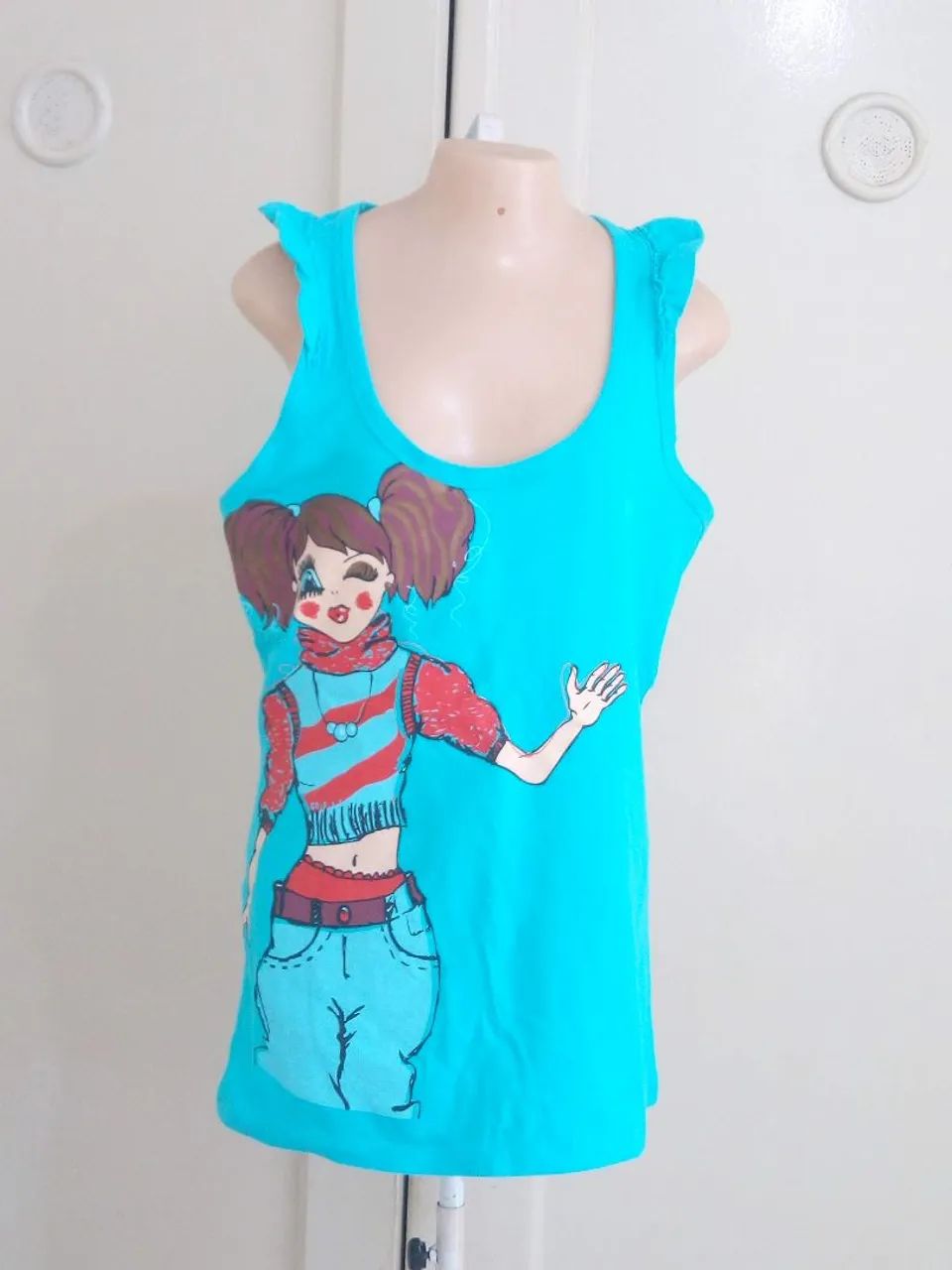 Camiseta regata Zara tam g - Foto 2
