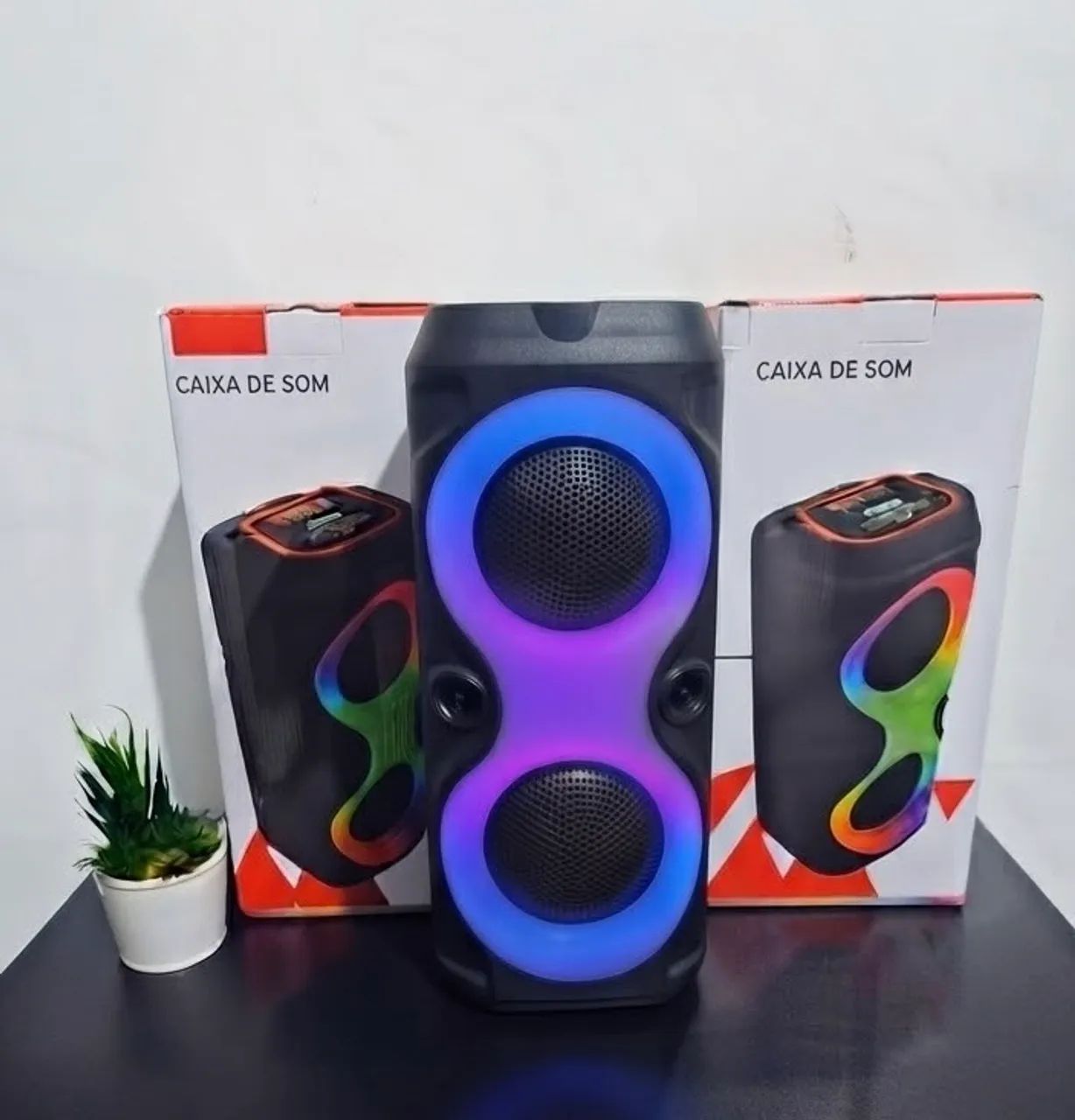 Caixinha de Som LED RGB Bluetooth | Grave Forte e bateria longa!