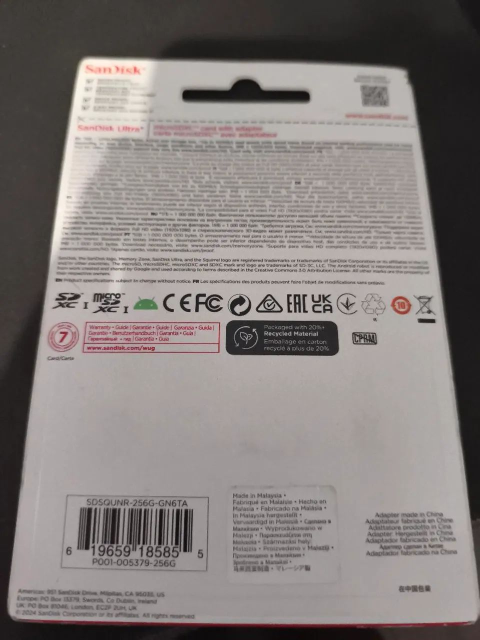 Microsdxc card SanDisk ultra 256gb - Foto 3