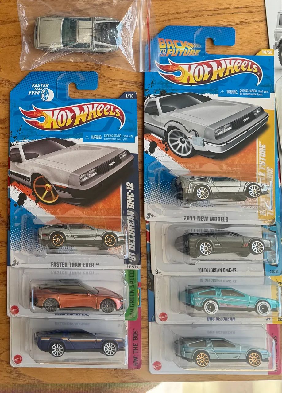 Hotwheels Coleção Delorean (Back to the Future, DMC e New Models)