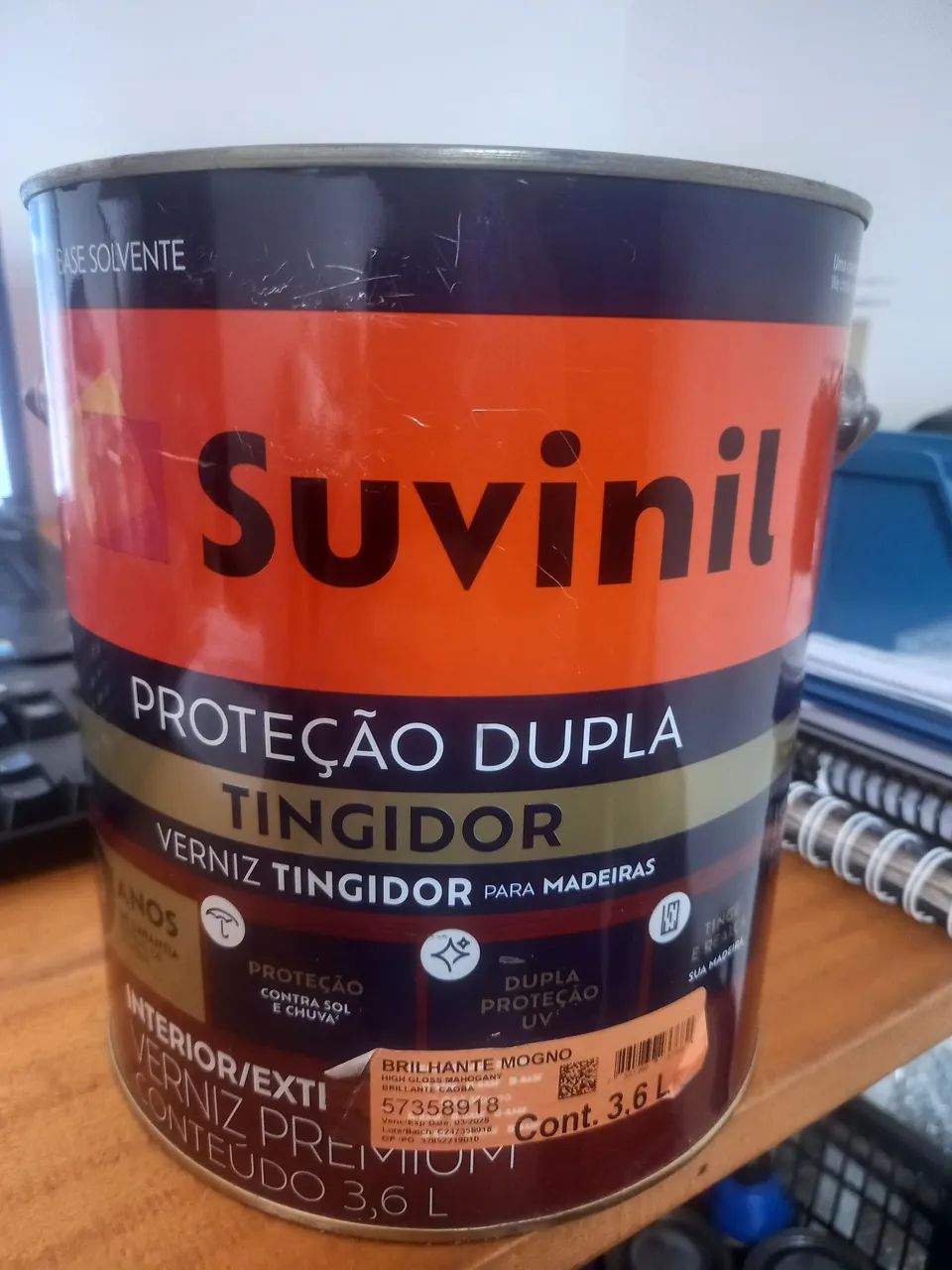 IMPERDÍVEL VERNIZ TINGIDOR SUVINIL MOGNO GALÃO 3.6 $$ 99.90 RETIRAR BAIRRO CIDADE NOVA BH 