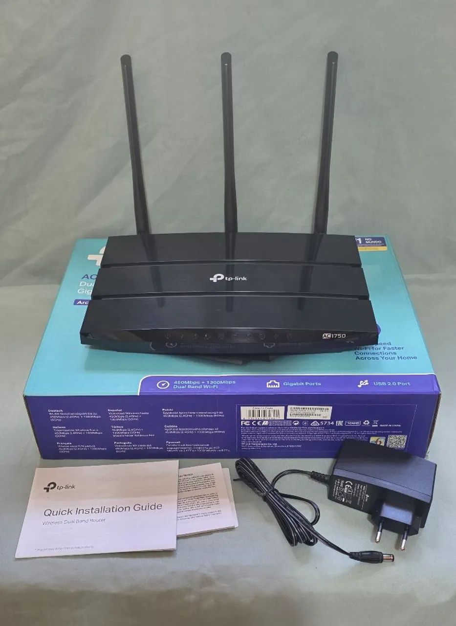 ROTEADOR TP-LINK AC1750 WIRELESS - RS 450,00 (usado)