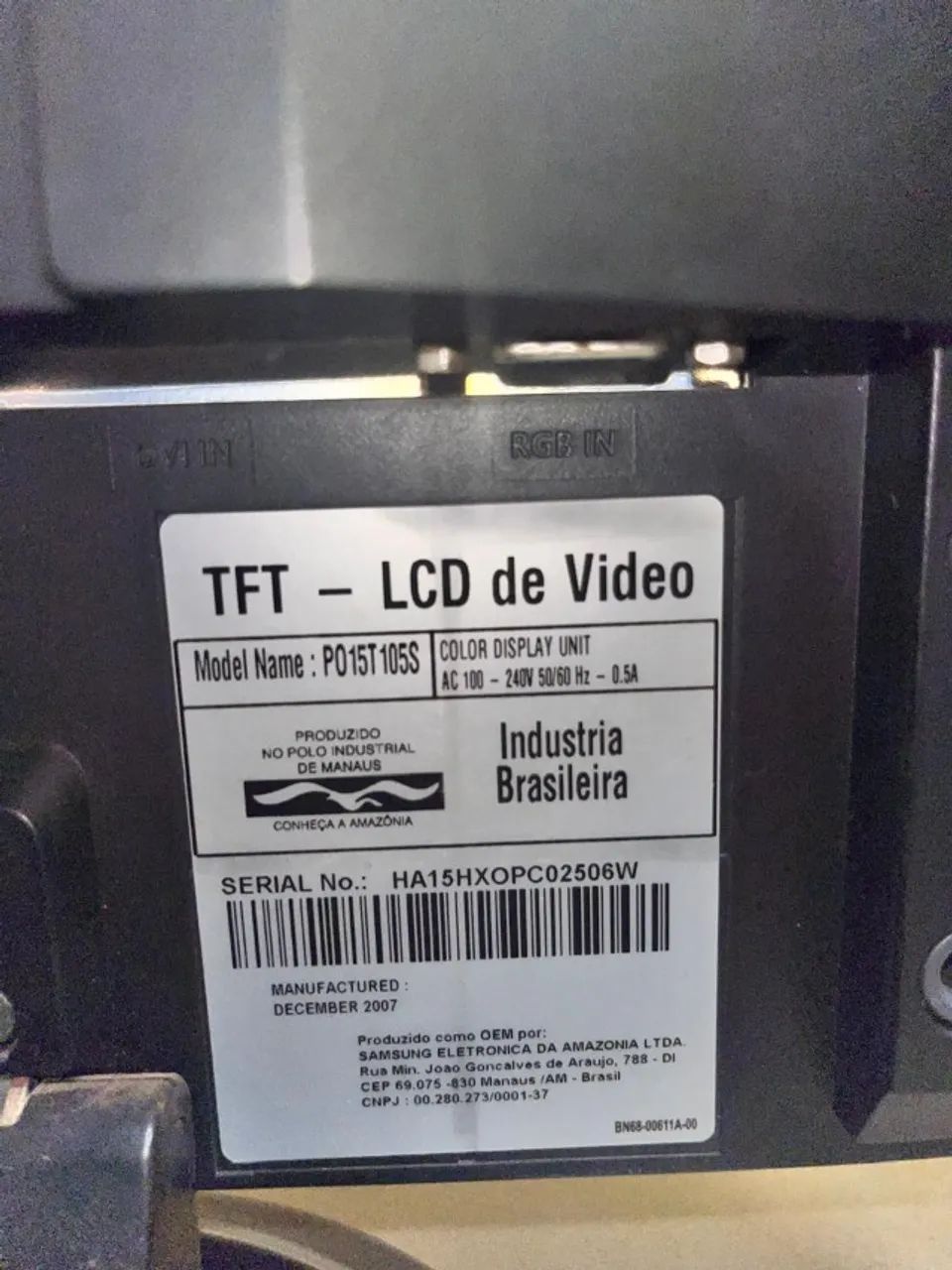 Kit 2 Monitores LG 19,5" + Positivo 15" com cabos - R$ 150 - Foto 5