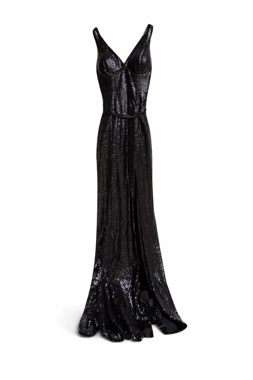 Vestido paetê preto
