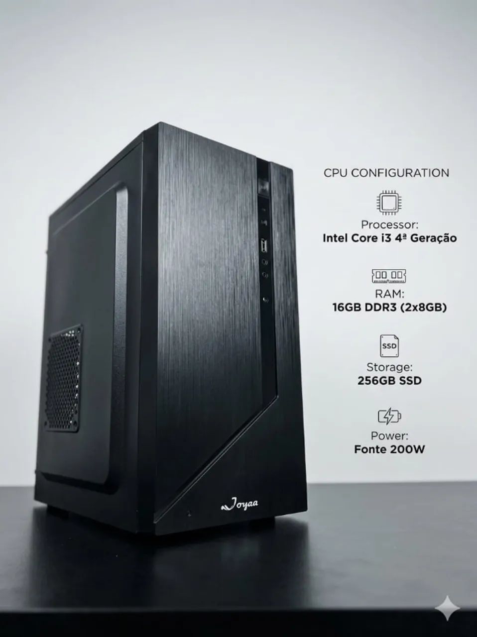 Computador CPU Intel I3 4ª Ger | 16GB RAM | SSD 256GB