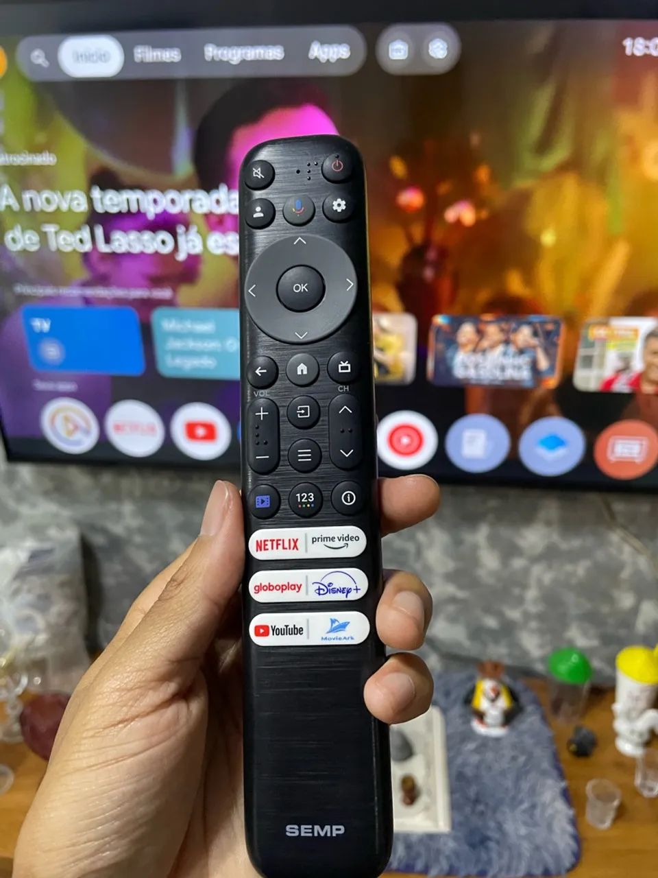 TV 55 polegadas 4K - Android e comando de voz, aceito propostas dentro do valor anunciado. - Foto 3