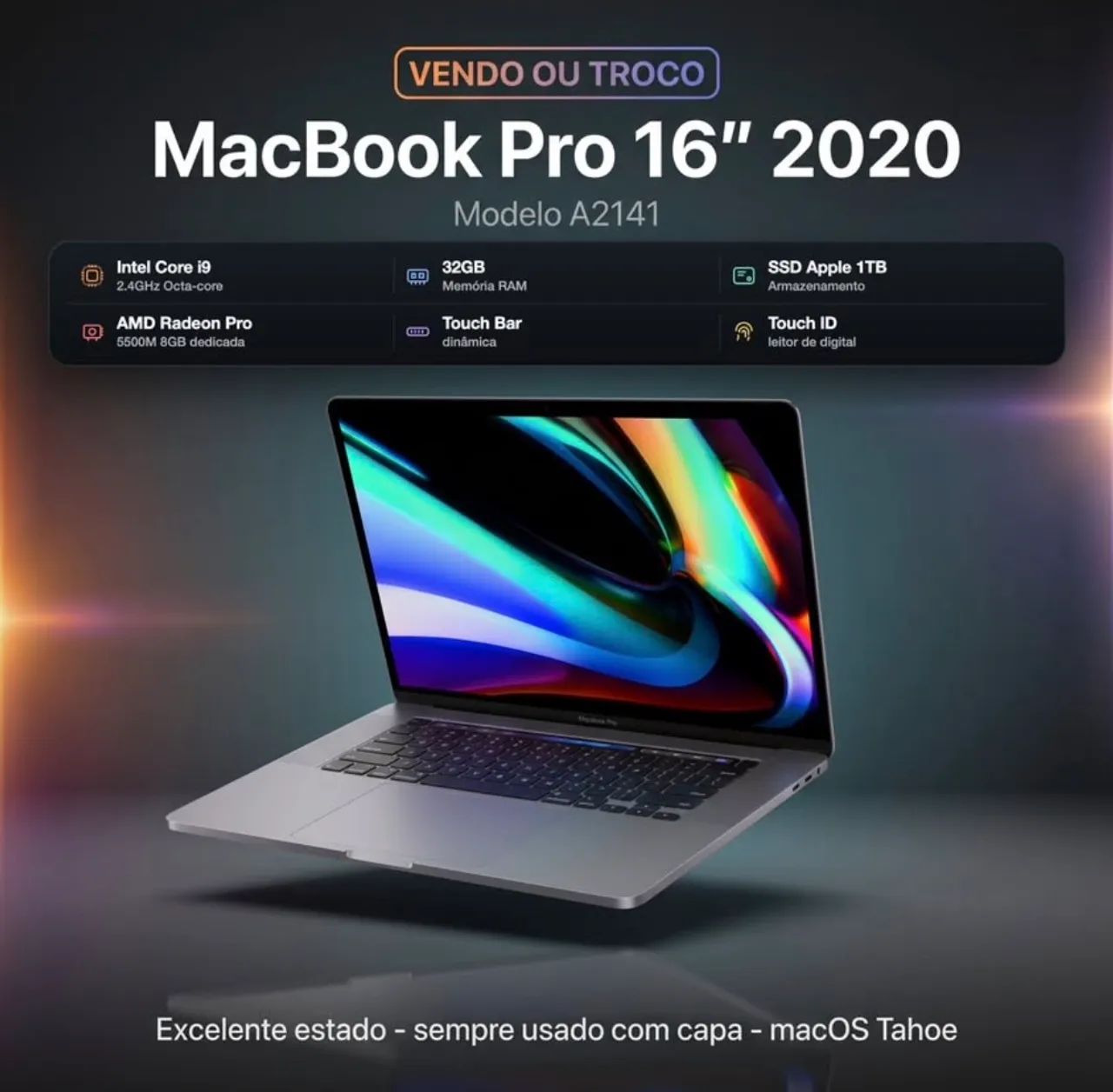 MacBook Pro i9 32GB 1024GB＋おまけ32gb stick Vendo ou troco MacBook Pro i9 32gb - Notebooks - Gutierrez, Belo