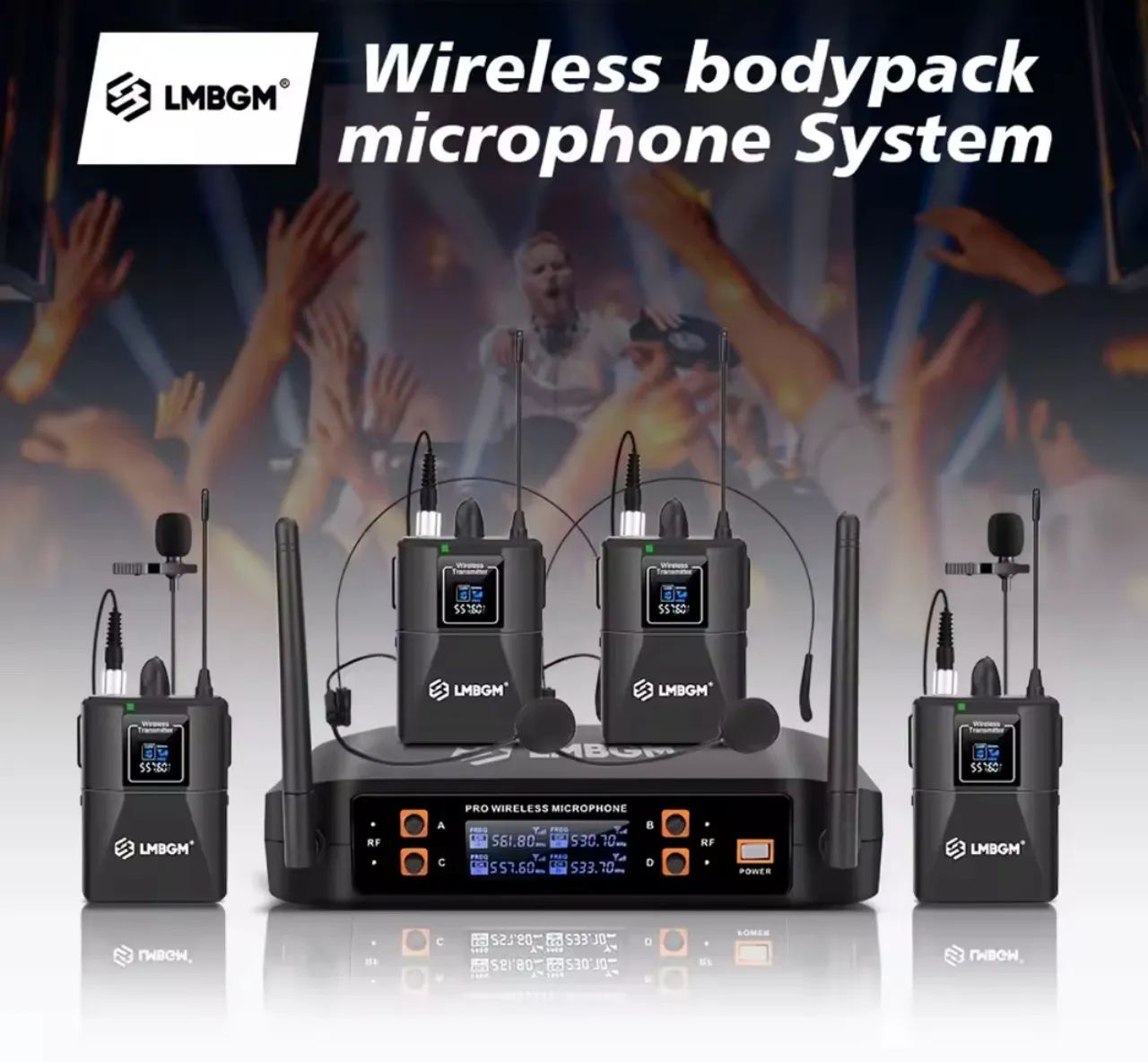 Kit com 4 microfones auriculares headset - LMBGM d44h 