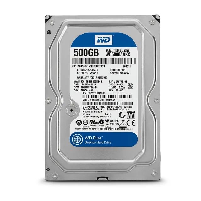 HD Interno Western Digital Caviar Blue 500GB 3.5 Polegadas SATA III WD5000AAKX Para PC