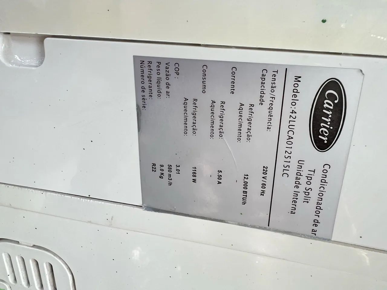 Ar condicionado split CARRIER 12000 btus - Foto 2
