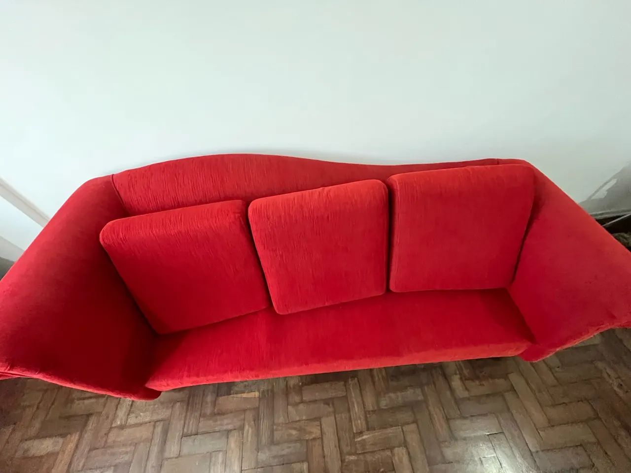 Sofá Retrô Vintage Vermelho 3 Lugares - Estilo Recamier / Divã - Foto 5