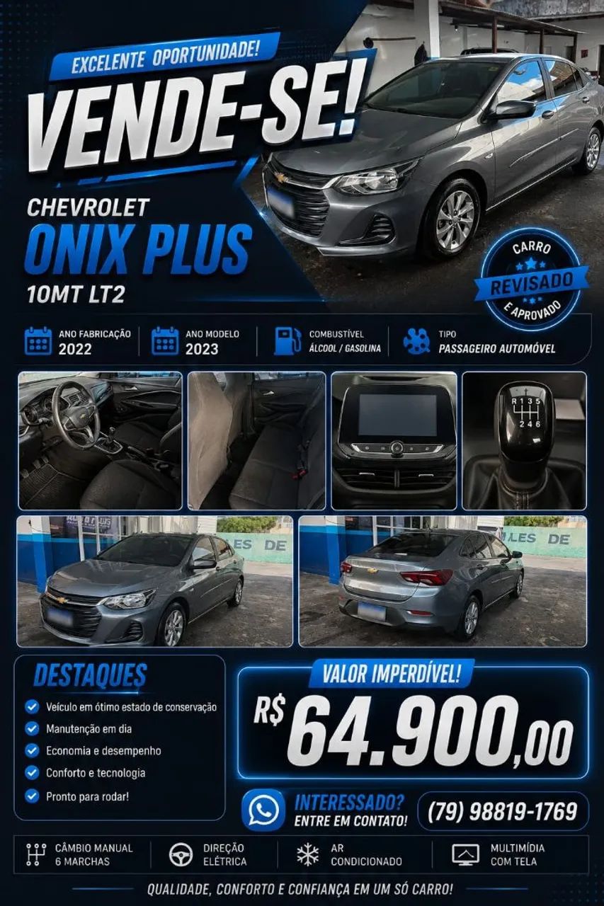 Chevrolet Onix Plus LT 1.0 12V Flex Mec. 4P 2023 - Foto 2