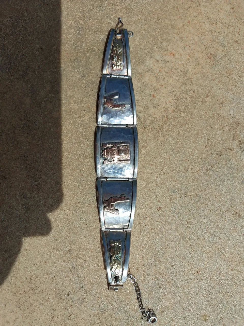 PULSEIRA PRATA PERUANA OURO - Foto 3
