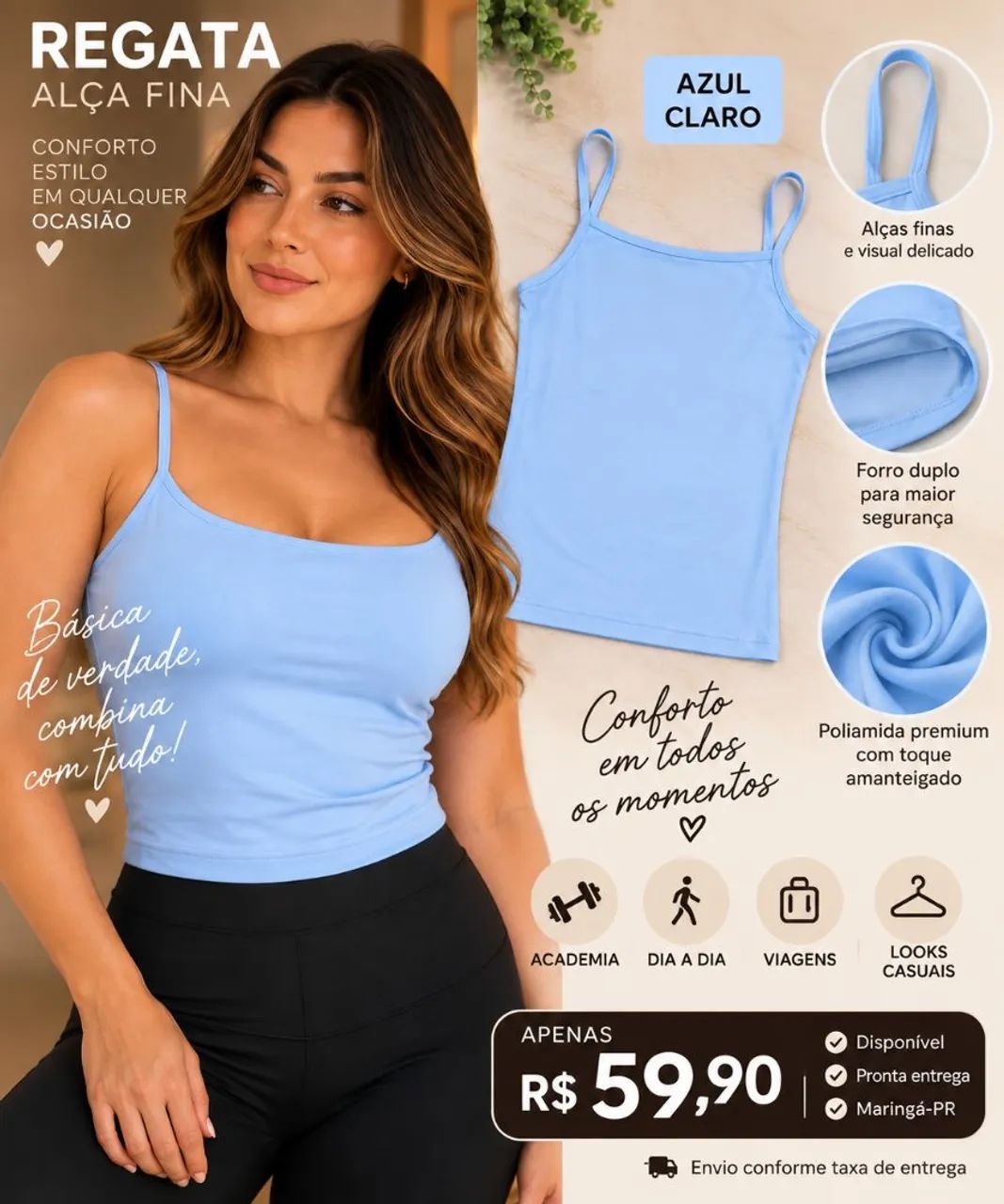 Regatinha Canelada Premium Azul Bebê 