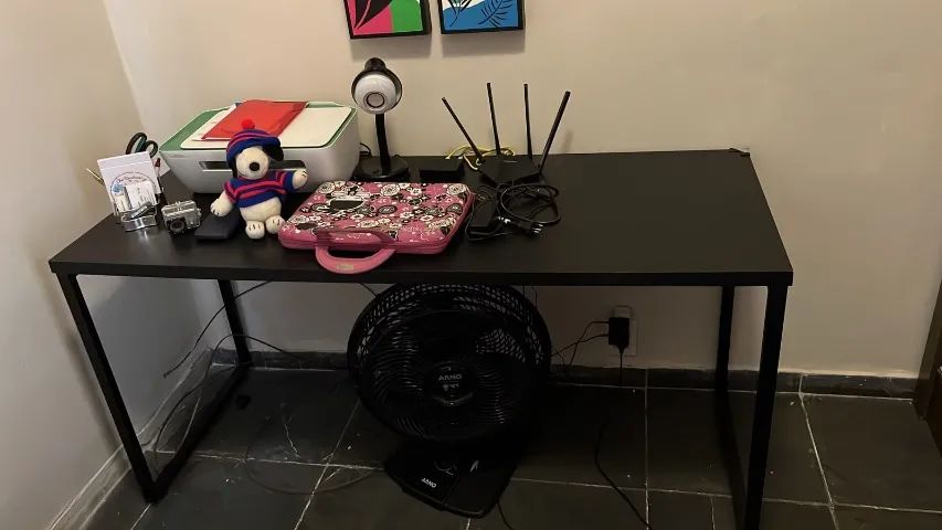Mesa Industrial 150cm Preto Onix