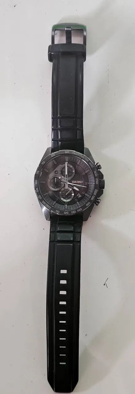 Relogio seiko cronógrafo preto - Foto 2