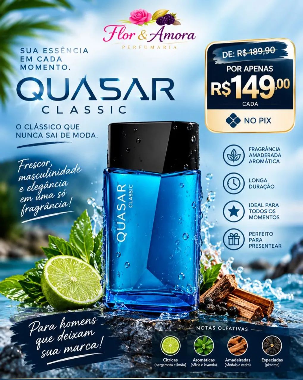 Quasar Classic Desodorante Colônia 100MI - O boticário
