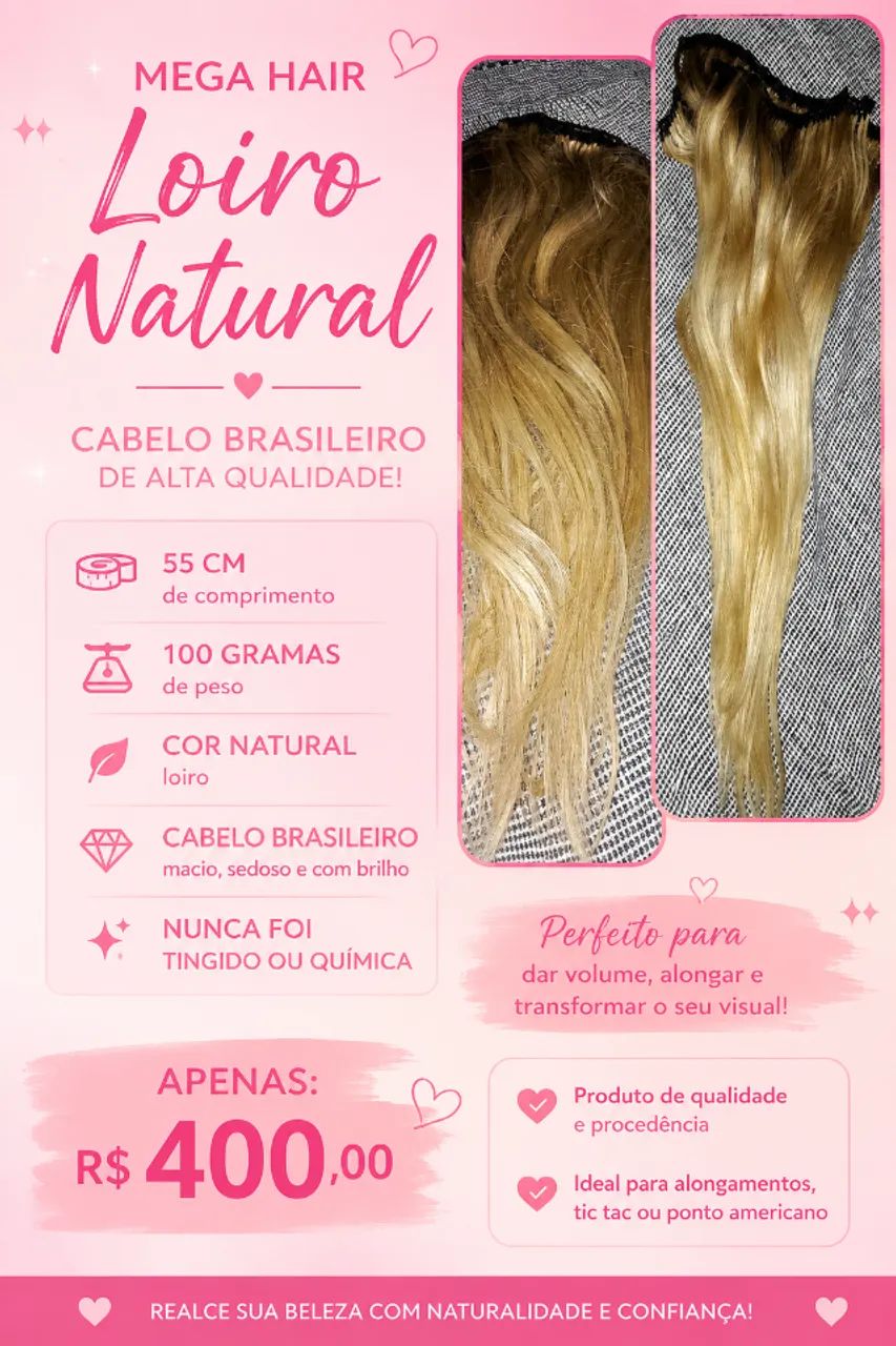 cabelo mega hair 