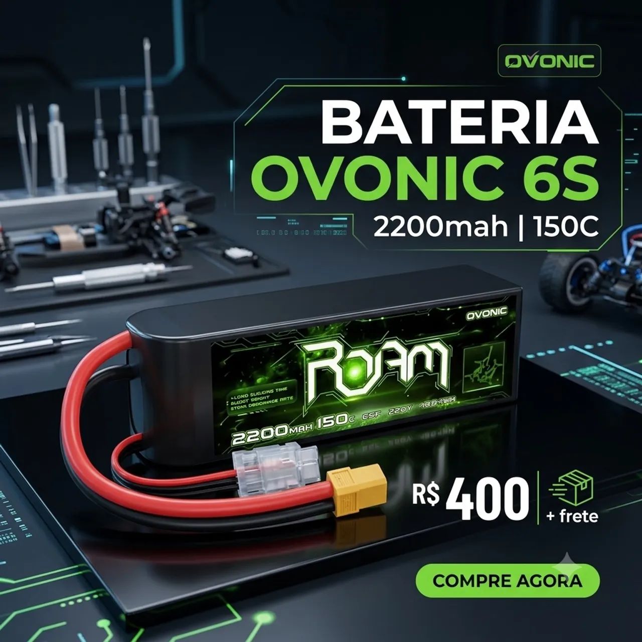 Bateria Lipo Ovonic 2200mah 150c 