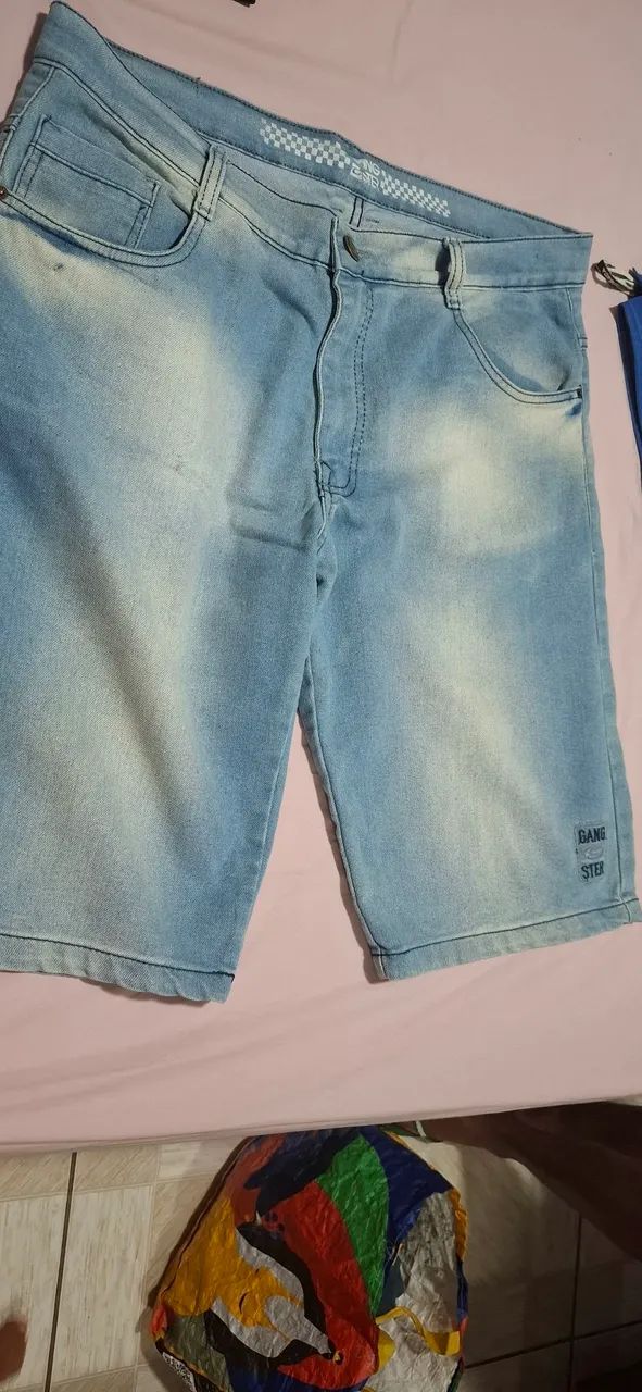 Bermuda jeans marca GANGSTER tamanho 46