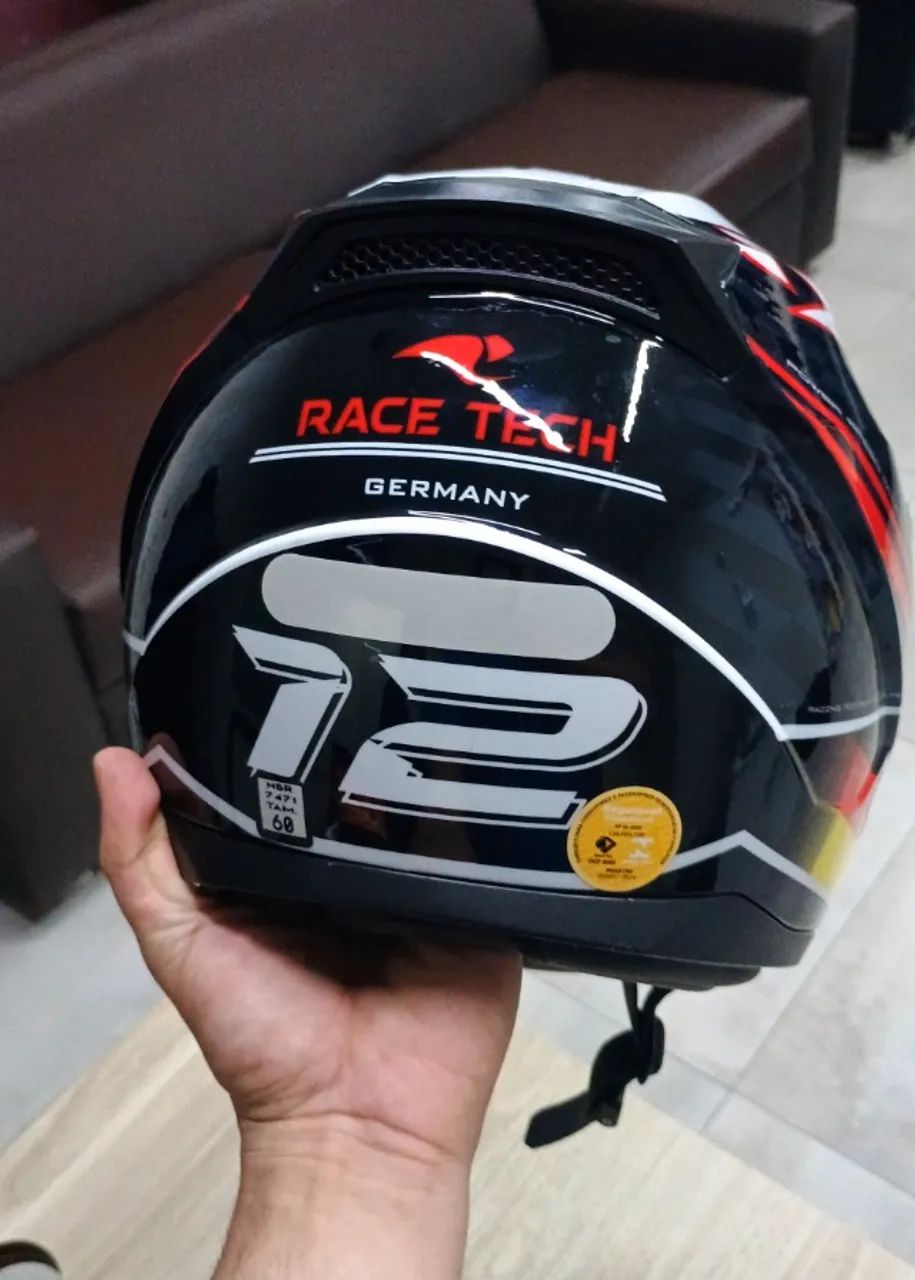 Capacete Race Tech em estado de novo - Foto 8