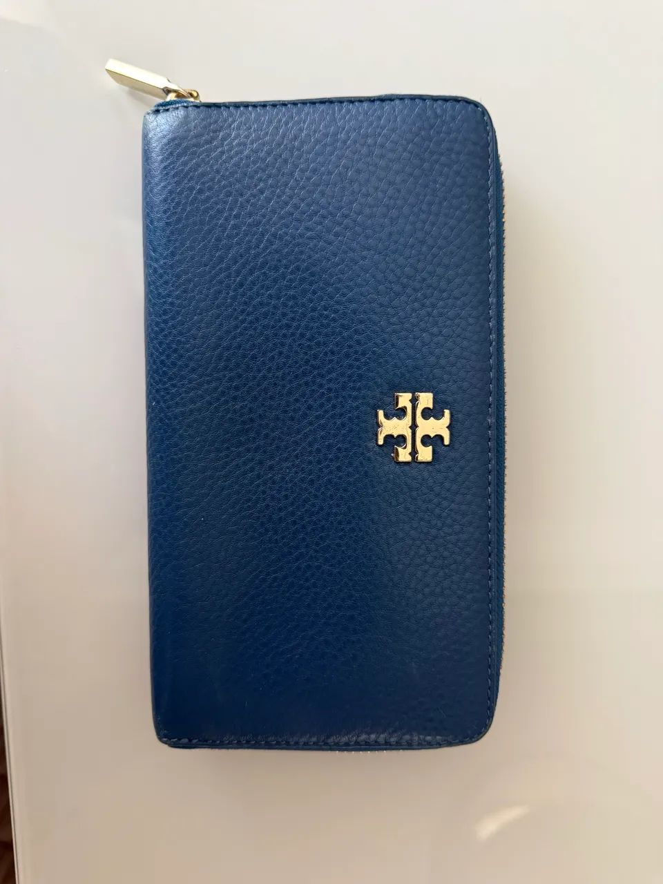 carteira tory burch couro azul