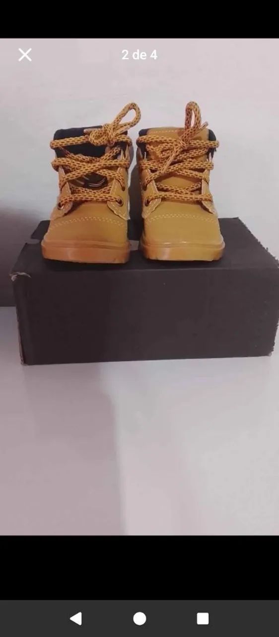 Bota infantil marrom número 18 e 19. - Foto 5
