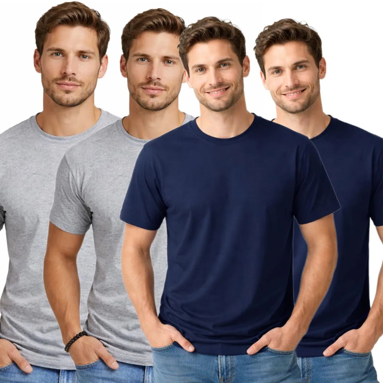 Camisa Masculina 100% algodão lisa - Foto 2