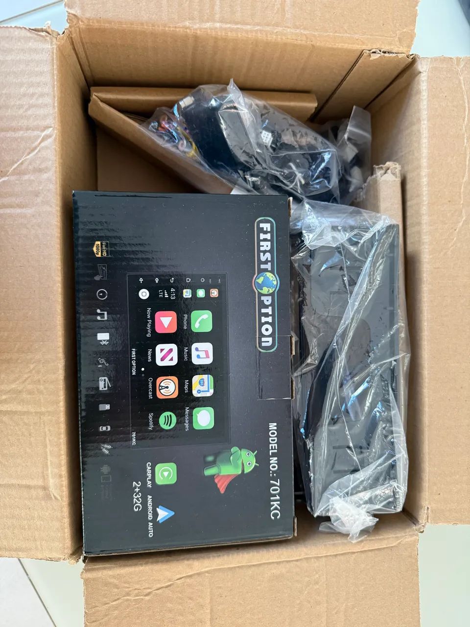 Multimídia universal Carplay e Android Auto sem fio