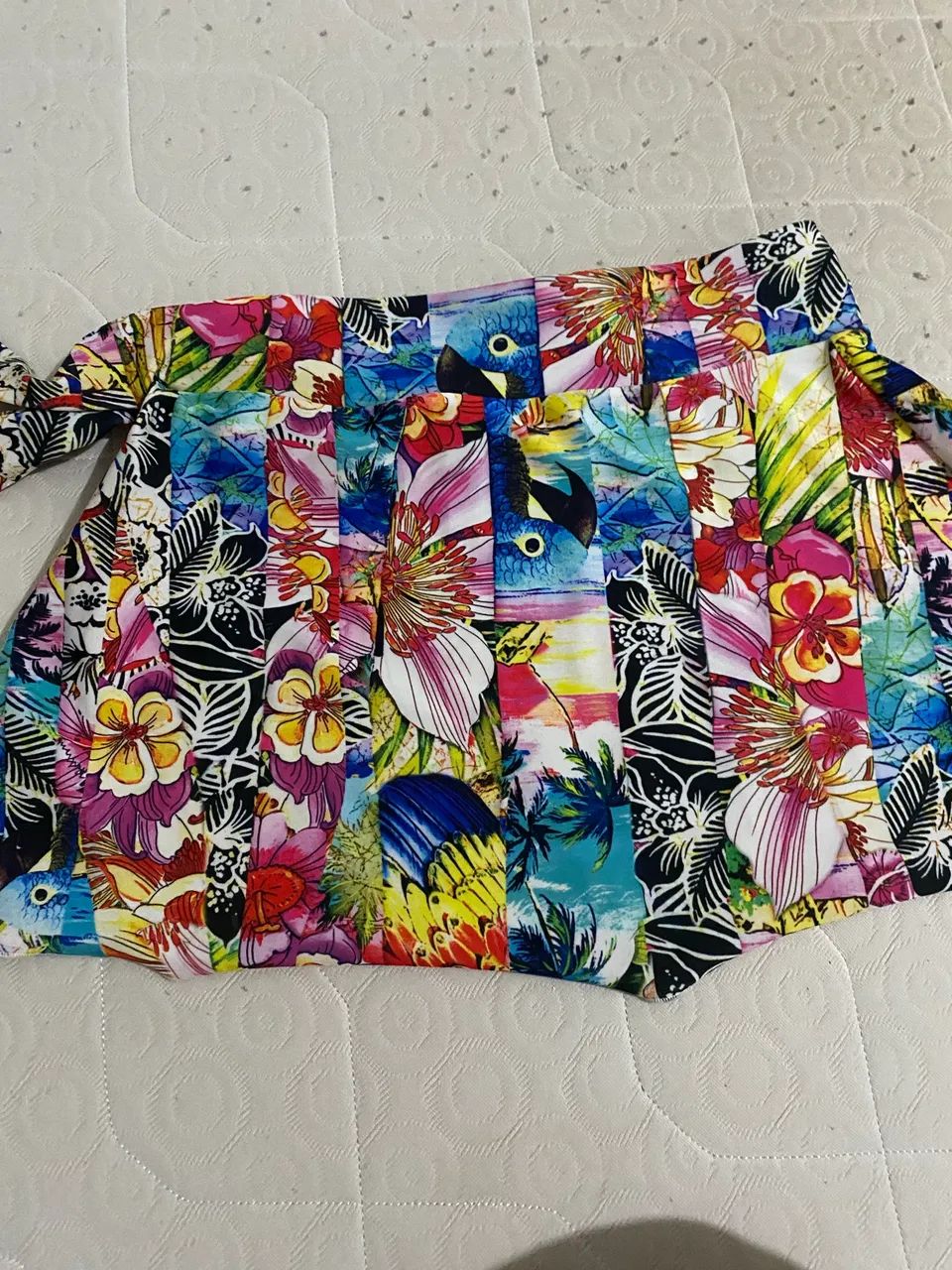 Saída de praia mini saia estampada - Foto 2