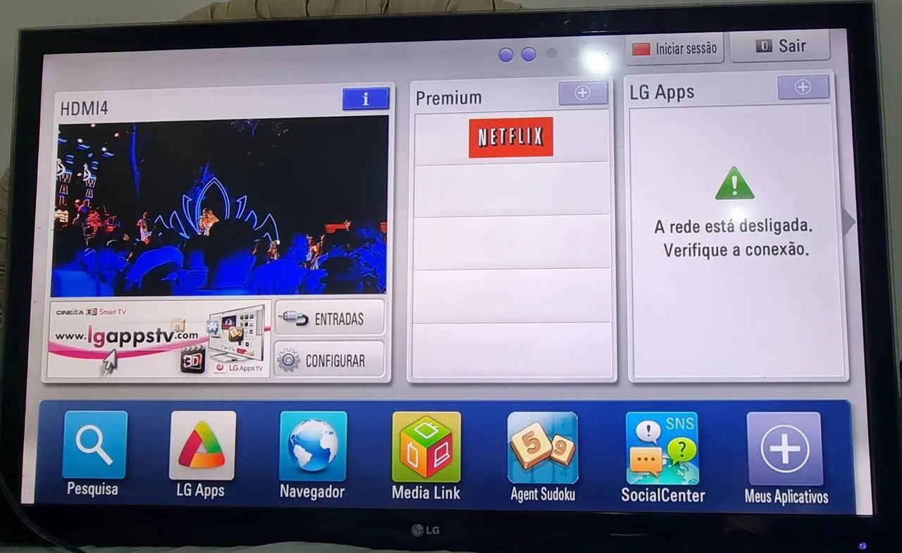 TV LG 55LW6500 55 polegadas Smart 4k 3D LED - 4 HDMI - Foto 2