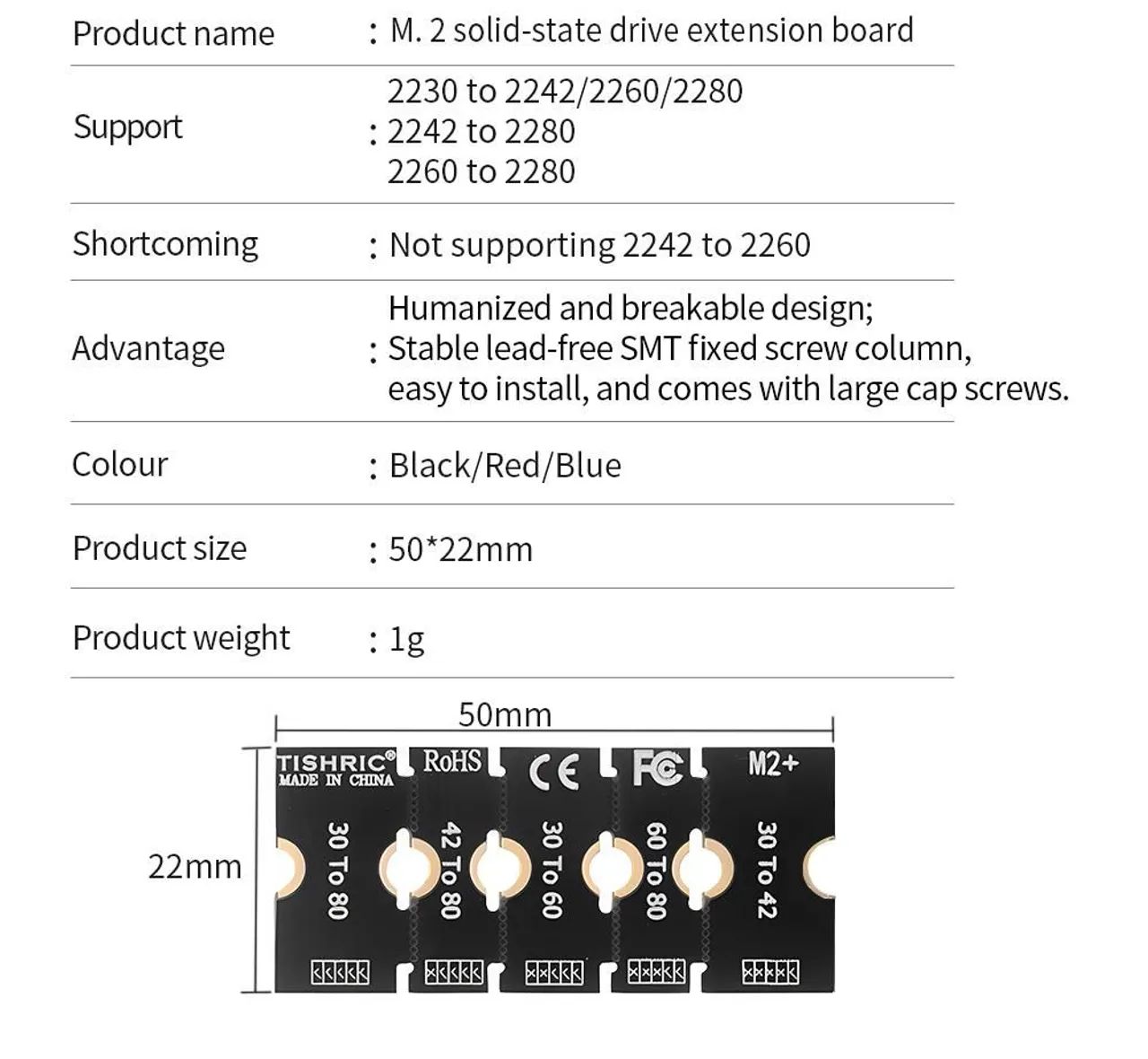 Extensão para SSD m.2 ssd  2230 2242 2260 a 2280 - Foto 4