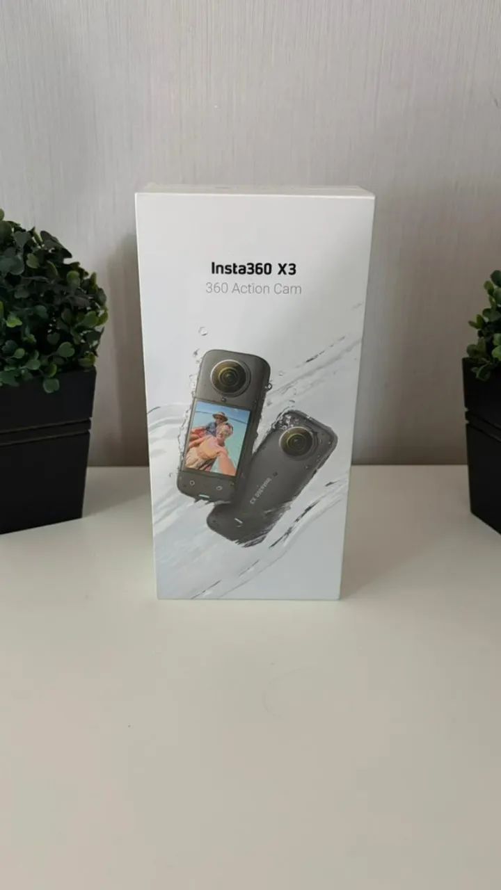 Câmera de Ação INSTA360 X3 - 72MP - 5.7K - À Prova D'Água - Preto