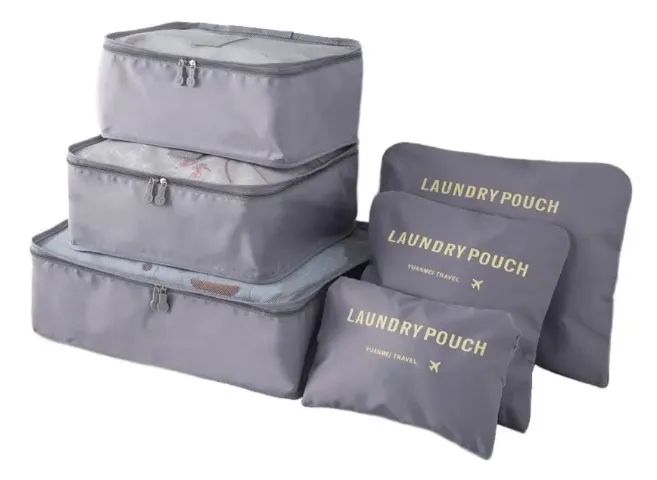 6-Piece Organizer Kit - Travel Luggage Bag, Toiletry Bag, Drawer Organizer