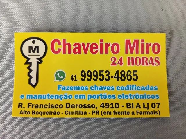 Chaveiro miro 24 horas