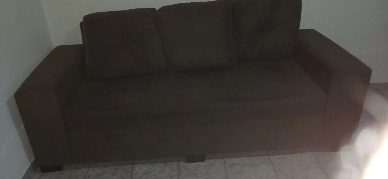 Jogo de sofá 4 pç,tv 50 " cama box king magnético . - Foto 2