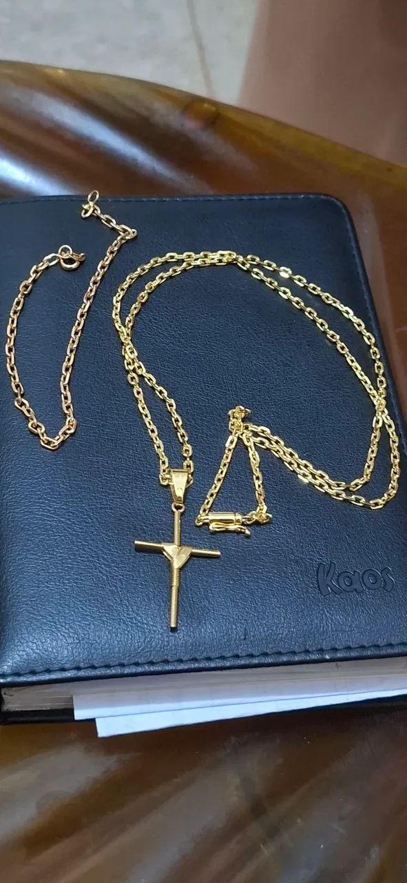 CORDÃO, PULSEIRA E PINGENTE MOEDA ANTIGA banhados  - Foto 4