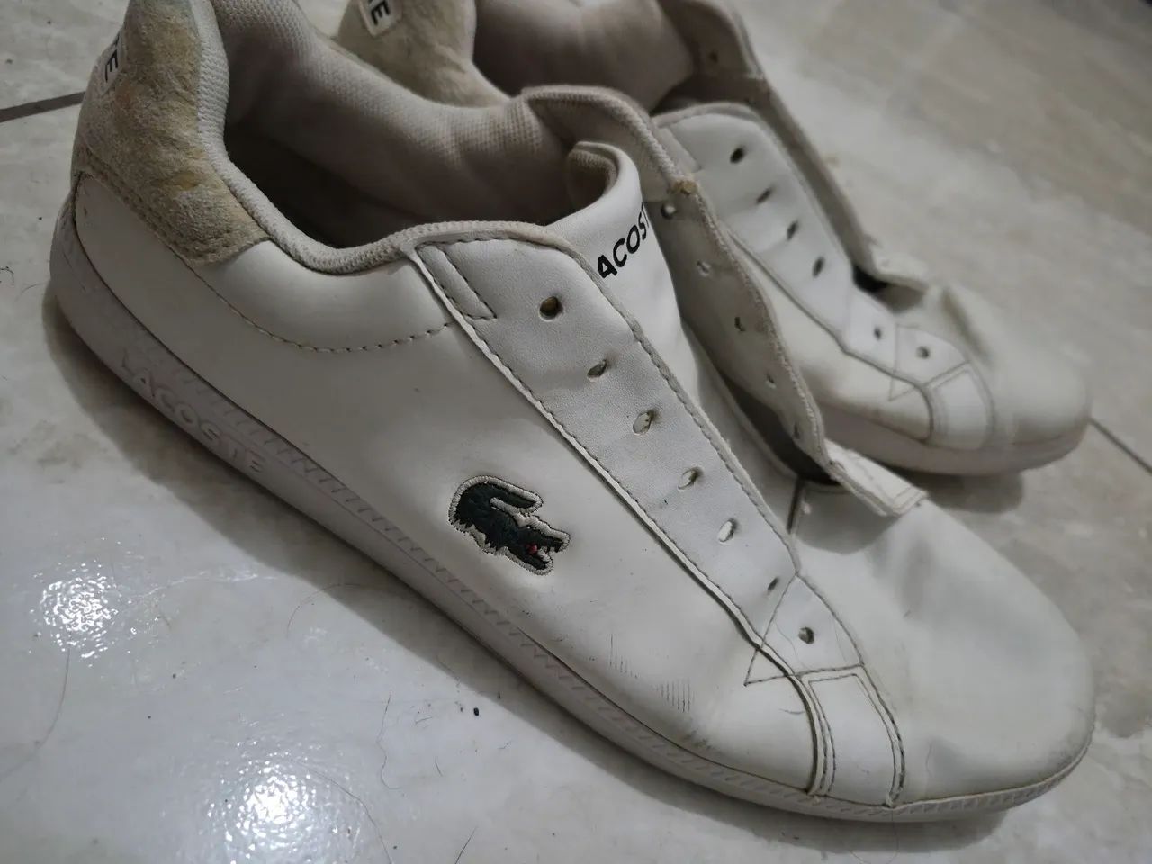 Tênis lacoste couro branco 42 - Foto 2