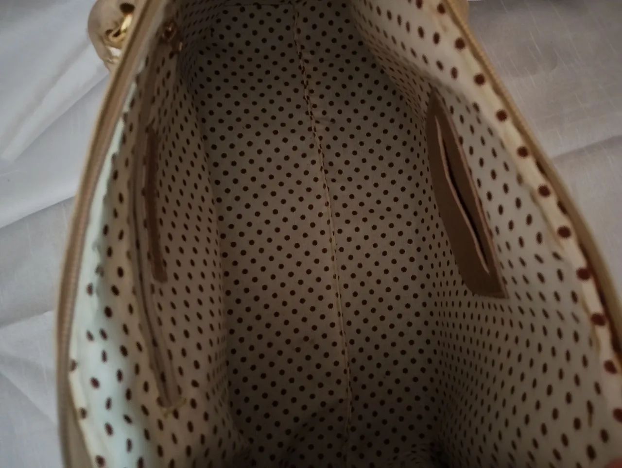Bolsa couro croco dourada - Foto 4