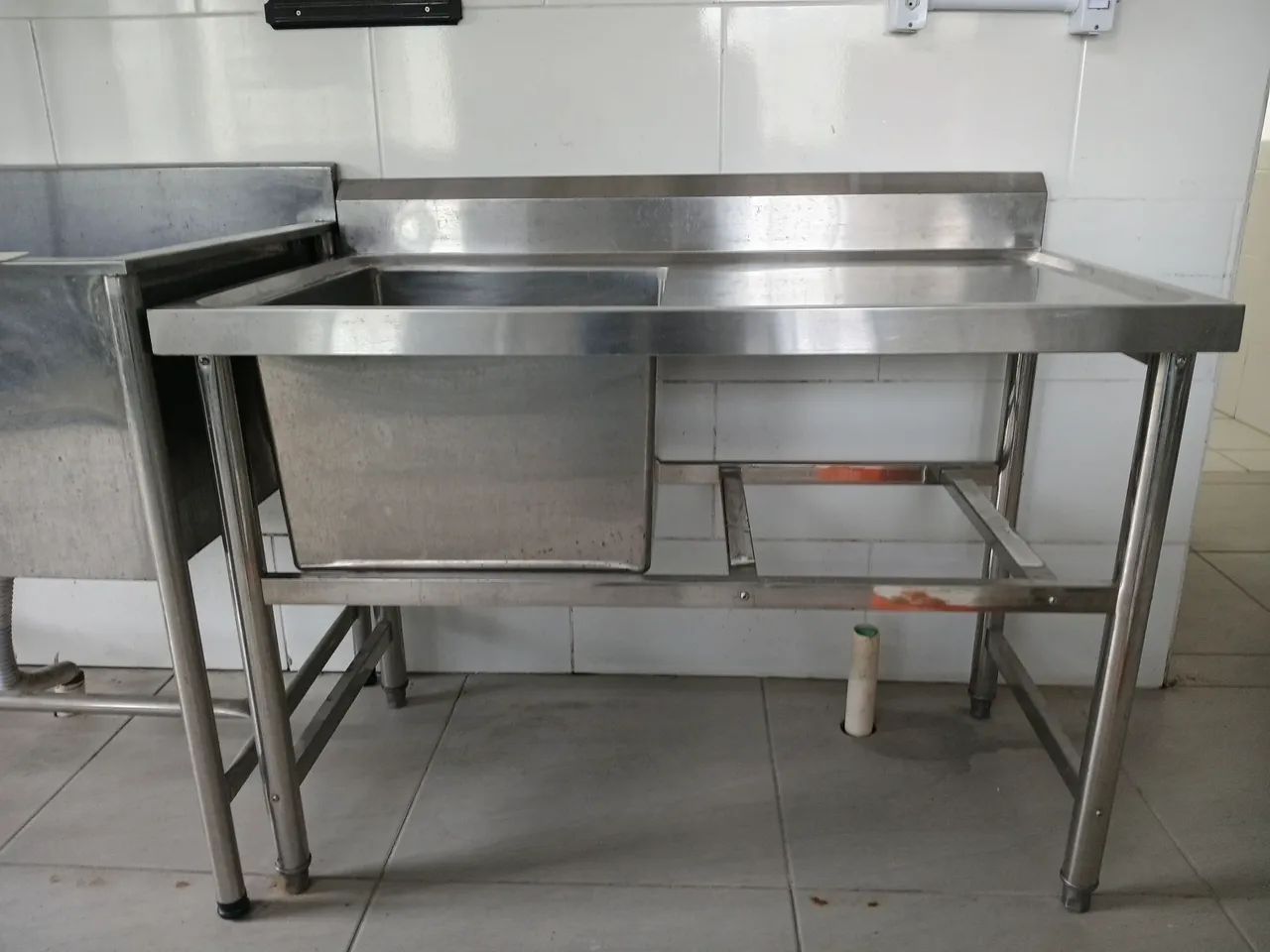 Pia de inox  1,20×0,85 com Cuba 50×50×35 - Foto 2