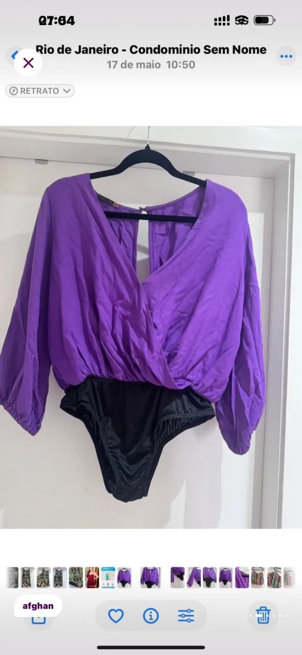Body meia manga Afghan 