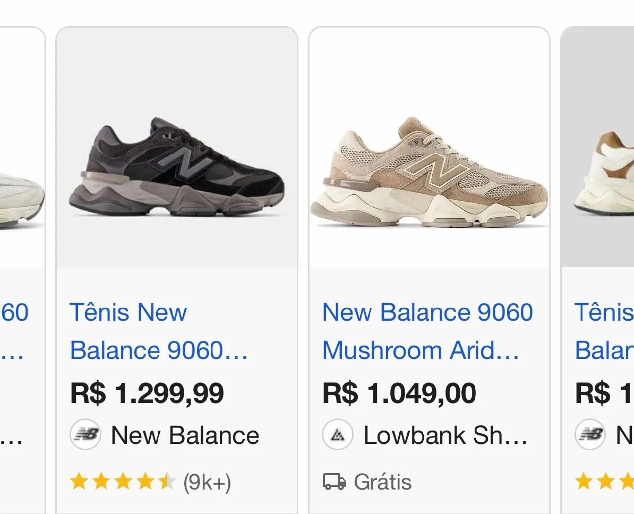 Tênis New balance 9060 cinza  - Foto 3